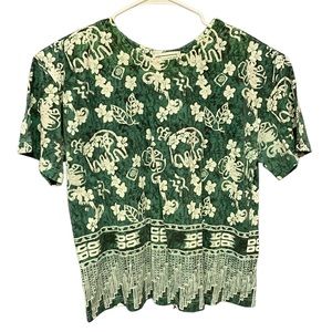 Vintage Shenanigans womens top shoulder pads size large